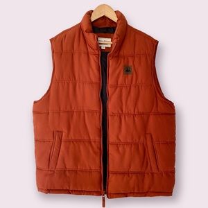 Field and Stream Puffer Vest Rust Orange Large